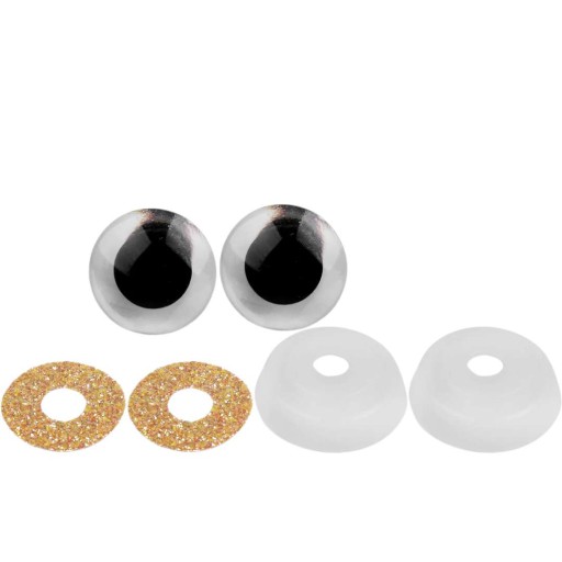 Safe EYES GLITTER zlaté veľké OČI 20 mm