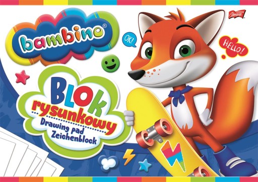 Biela Bambino A4 20K školská podložka na kreslenie