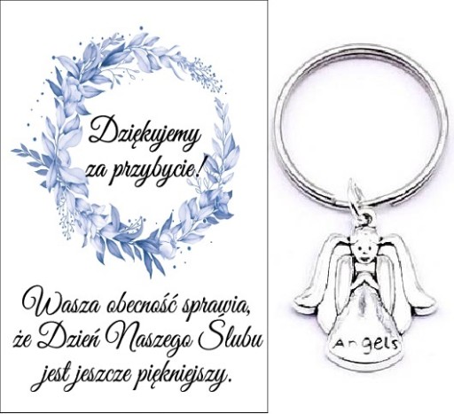 ĎAKUJEME HOSTOM DARČEK SVADOBNÝ ANJEL KĽÚČOVKA SPOMIENKY