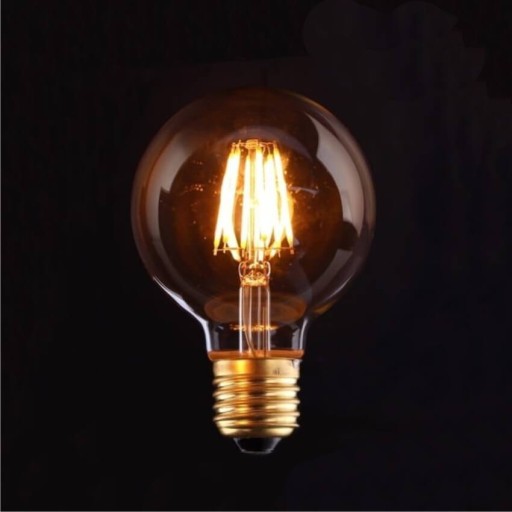 LED žiarovka E27 G80 2W DEKORATÍVNA GUĽOVÁ vlákno
