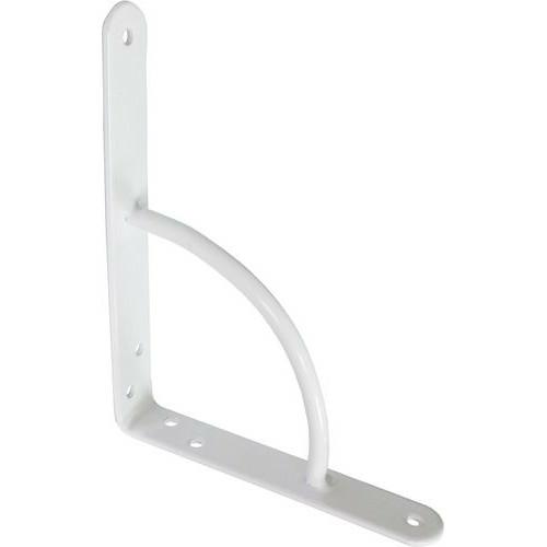 Konzola Podpera police Biela oceľ 150x125mm