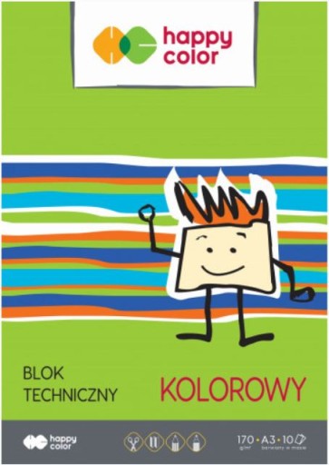 Farebný technický blok HAPPY COLOR A3, 10 listov