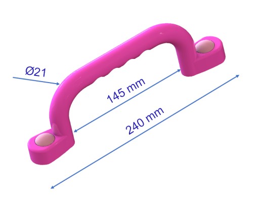 SLNKO - IHRISKO RÚČKY 240 mm - 2 ks S RUŽOVÝMI SKRUTKAMI LPK