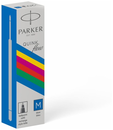 PARKER ECO M MODRÁ NÁPLŇ BALLPOINT QuinkFlow