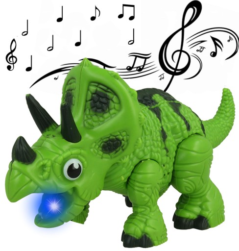DINOSAUR TRICERATOPS FIGURKA MODEL zareve sa rozsvieti