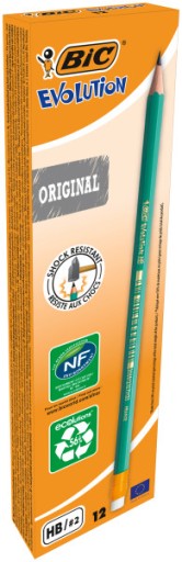BIC EVOLUTION 655 HB NEZlomiteľná ceruzka S GUMA X12