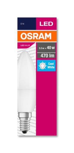 E14 LED žiarovka 4,9/40W 470lm 200° 4000K neutrálna biela HODNOTA OSRAM