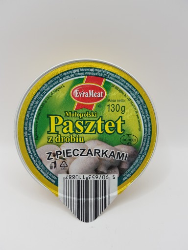 Evrafish hydinová paštéta s hubami 130 g