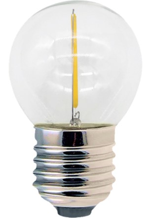 E27 LED guľová žiarovka vlákno 2W 200lm = 20W neutrálna 4000K dekoratívna