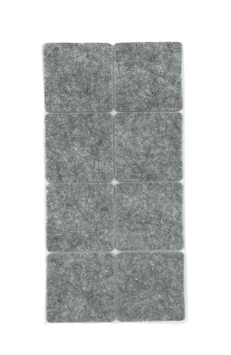 Samolepiace plstené podložky, sivá 38x38mm x8