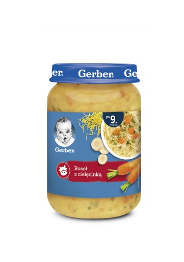GERBER vývarová polievka s teľacím mäsom 190g