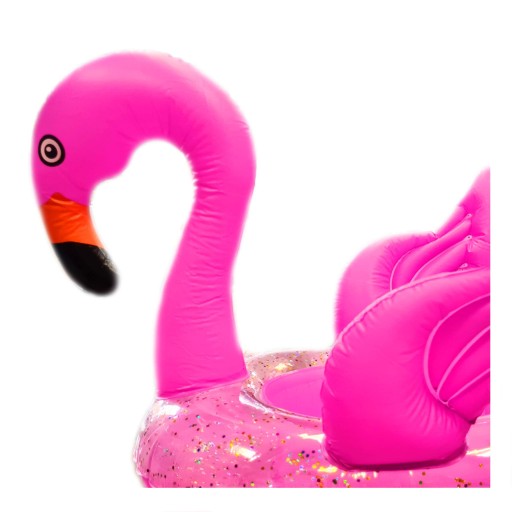 NAFUKOVACIE KOLIESKO PRE VODNÝ BAZÉN PLÁŽ FLAMING GLITTER SEDADLO