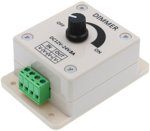 Manuálny stmievač LED DIMMER 12V 24V 8A 96W ovládanie