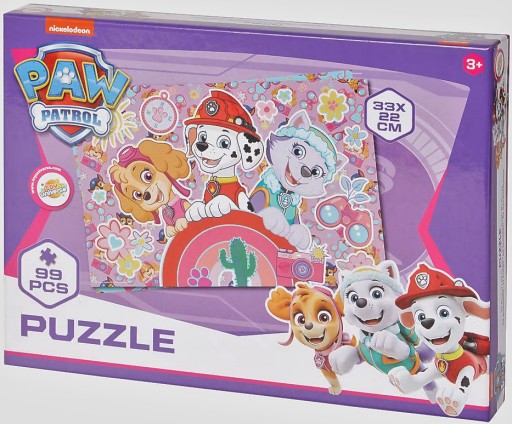 KLASICKÉ OBOJSTRANNÉ PUZZLE Tlapkovej patroly, 99 PRVKOV