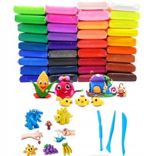 Plastic Clay Magic Foam Clay Creativity Super Clay 36 ks farieb
