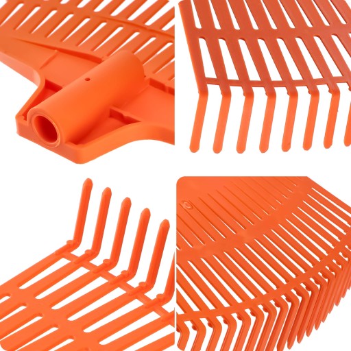 KADA ZÁHRADNÉ HRABLE NA LÍSTIE, PAPATY BEZ RÚČKY, PLAST ORANŽ.