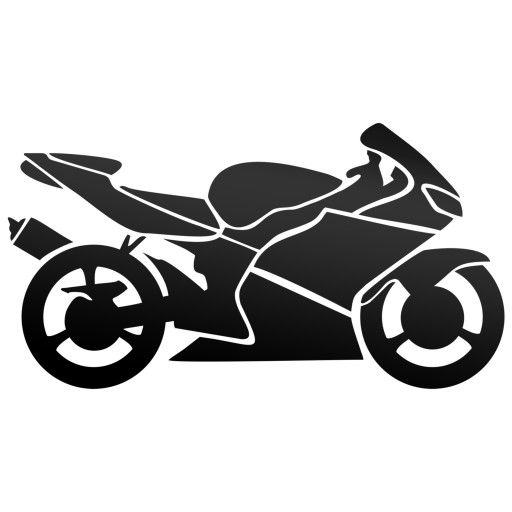 ČIERNA NÁLEPKA NA MOTOCYKLU MOTORKA NA AUTO