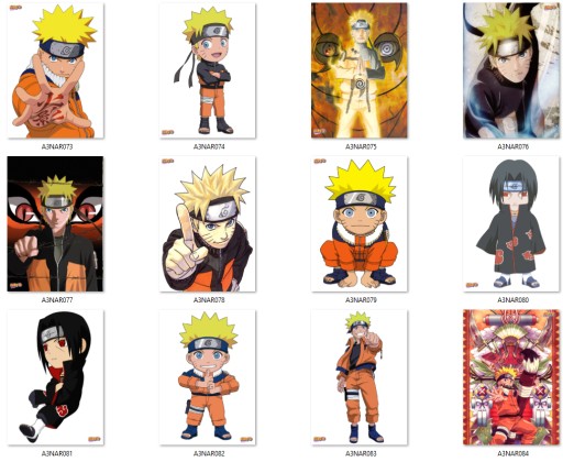 Plagát A3 Manga Anime Naruto VEĽKÝ VÝBER