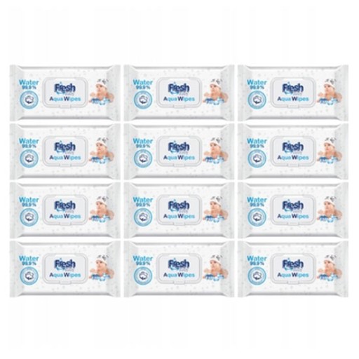 2 x utierky Aqua Fresh Baby 60 kusov 99% voda