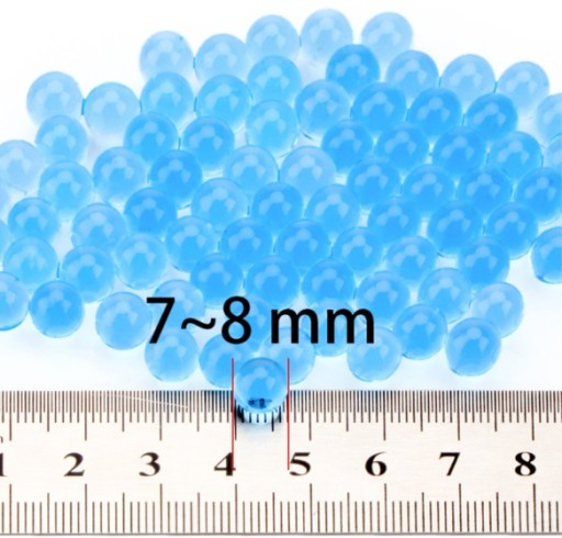 Gélové guličky do pištoľových odpaľovačov, 500 ks, 7-8 mm