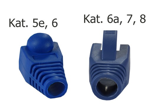 KRYTY RJ45 KRYT ZÁSTRČKY KAT.6A KAT.7 10ks ČERVENÉ PRE HRUBÝ KÁBEL