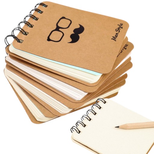 ELEGANTNÝ PÁNSKY ZÁPISNÍK ŠPIRÁLA SET NOTEBOOK 4x