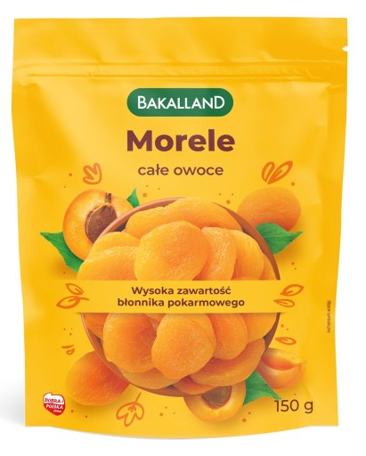 Sušené marhule celé ovocie bez semien Bakalland 150g veľké PRÉMIOVÁ KVALITA