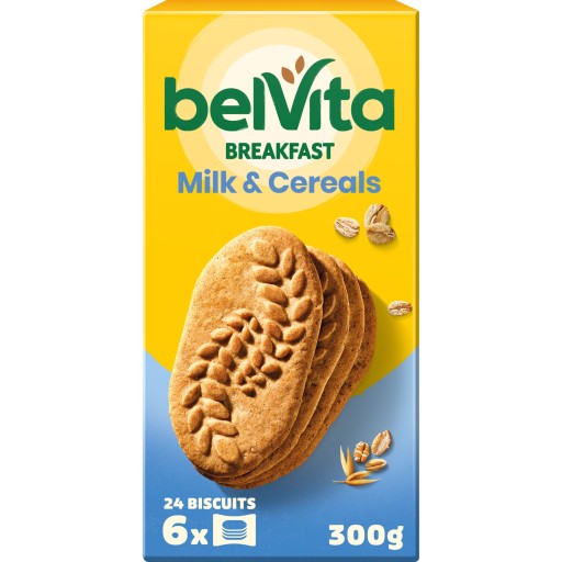 belVita Raňajkové cereálne sušienky s mliekom 300 g
