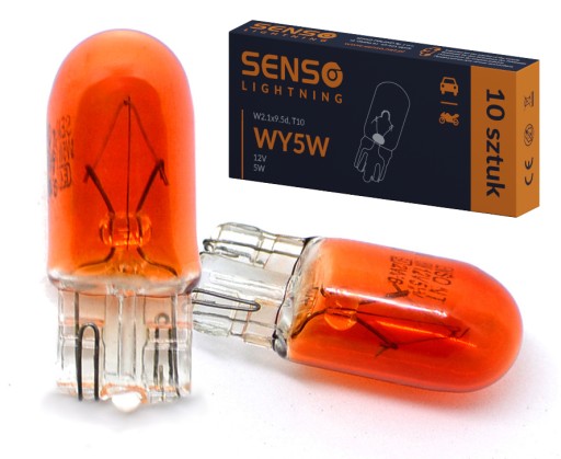 SENSO WY5W W5W 12V ORANŽOVÁ ŽIAROVKA x2 kusy