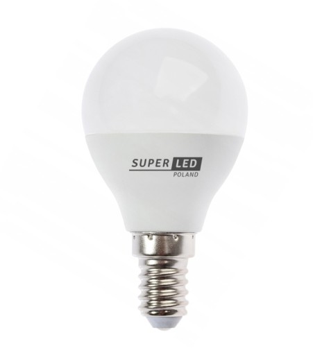 E14 G45 LED žiarovka 4W = 40W SMD 420lm CCD SuperLED guľa
