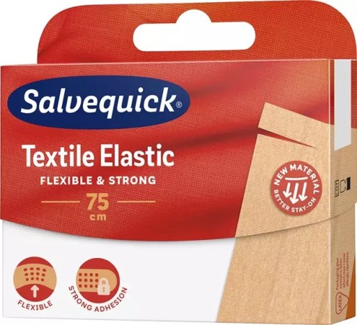 SALVEQUICK TEXTILE ELASTIC 75X6CM ELASTICKÁ OMIETKA NA REZANIE ZÁplat