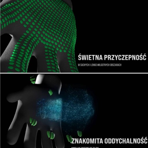 Nylonové pracovné rukavice Nitrile Flex D, veľkosť 9 Dokonalá ochrana STALCO