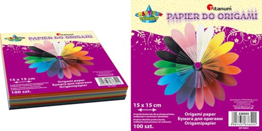Origami papier, 100 listov 15 x 15 cm, CRAFT-FUN