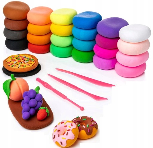 Penová plastelína Polymérová hlina Magic Plastic Play Dough x 36