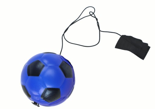 PU futbal s Jojo gumičkou na skákanie, 6 cm, modrá