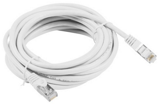 Sieťový kábel LAN ETHERNET internet cat 6 FTP RJ45 5m Krútený pár Biely