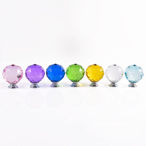 KRIŠTÁĽOVÝ NÁBYTOK Úchytka 30mm BLUE CRYSTAL glamour