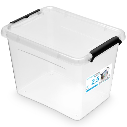PLASTOVÝ KONTAJNER S VEKOM NA ÚLOŽNÝ BOX ORGANIZÁTOR 2,5L