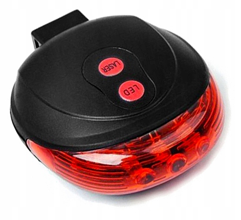 L7I64 LASEROVÁ BICYKLE LAMPA ČERVENÁ LASEROVÁ LED