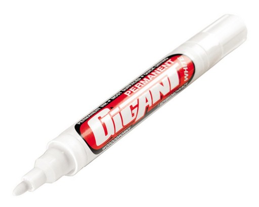 GIANT WHITE Kamet okrúhly permanentný popisovač