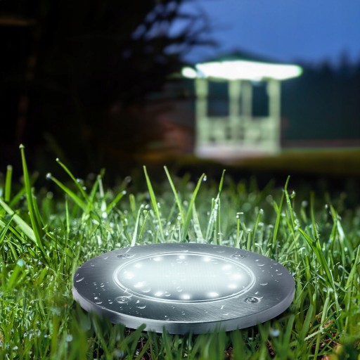 SLNEČNÁ ZÁHRADNÁ LAMPA, NAJAZDENÁ, HNACÍ DISK