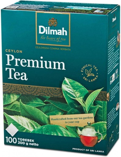 Čierny čaj Dilmah Premium v sáčkoch 100 ks