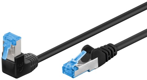 LAN Patchcord kábel CAT 6A S/FTP 1x90 čierny 3m
