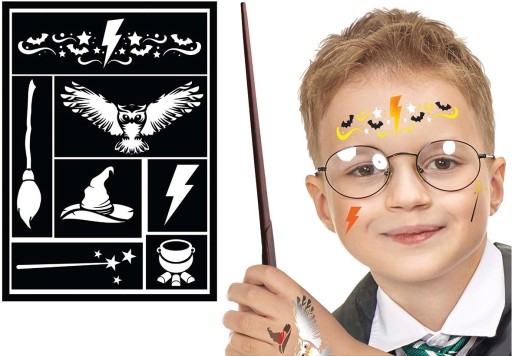 Make-up Maľovanie na tvár Make-up šablóna WIZARD Harry the Magician