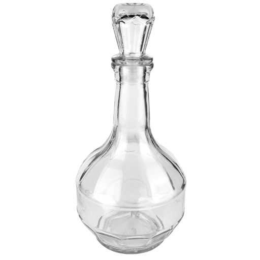 PIERKUB sklenená karafa 0,5 l s korkom na whisky, víno, likér, voda, 500 ml