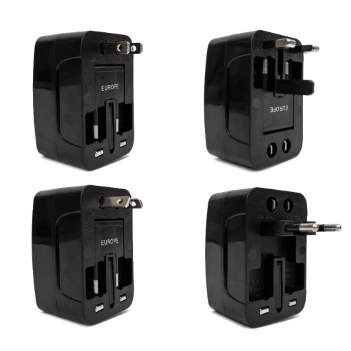 KONVERTOR ZÁSUVKOVÉHO ADAPTÉRA SVET EÚ UK USA +USB