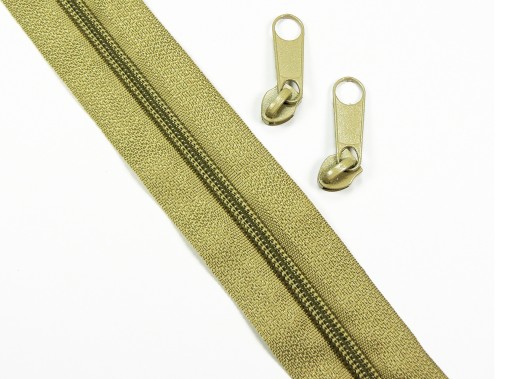 Zips ZIPPÁSKA 5mm 3m +6 klipov BÉŽ