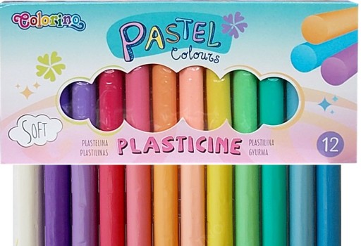 Pastelová školská plastelína COLORINO Kids 12 farieb