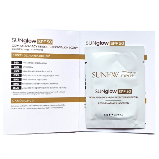 Sunew med omladzujúci opaľovací krém SPF 50 vzorka 5g