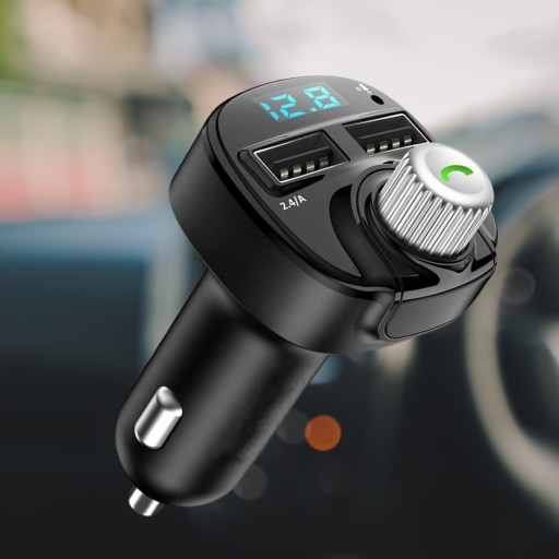 BLUETOOTH FM VYSIELAČ MP3 NABÍJAČKA 2xUSB ČÍTAČKA KARIET MICRO SD